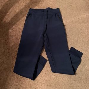 Vintage Uniqlo Dark Blue Jogger Sweatpants with Zipper Pockets Gym Pants